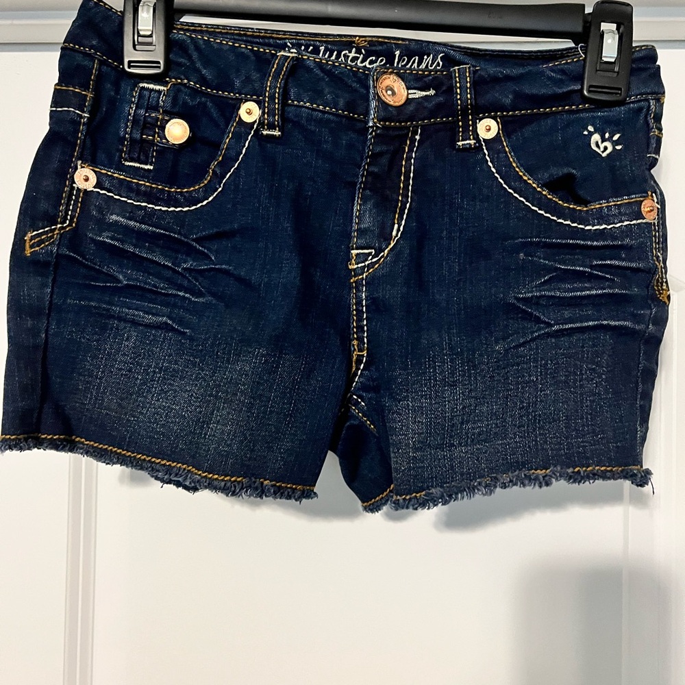 Justice Blue Denim Shorts size 12r in great condition
